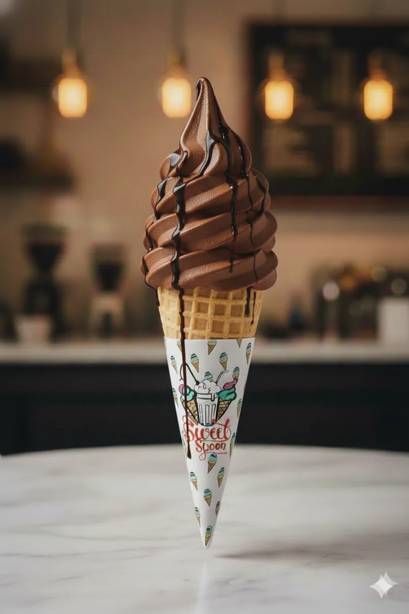 Chocolate waffle Cone